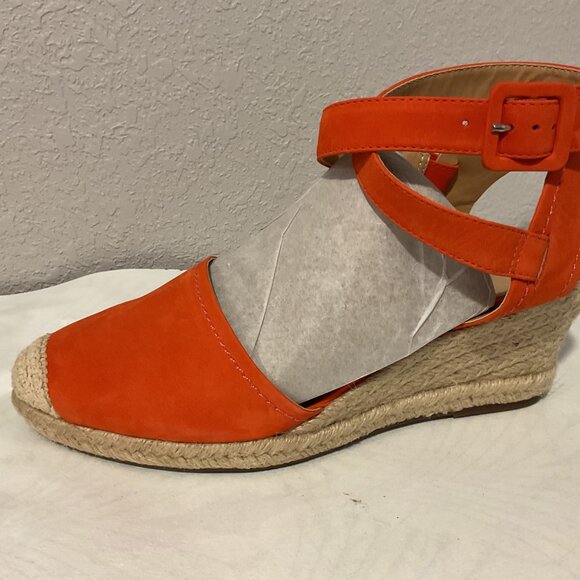 NWOB Schutz Nubuck Wedge Espadrilles 9.5 - Picture 2 of 6